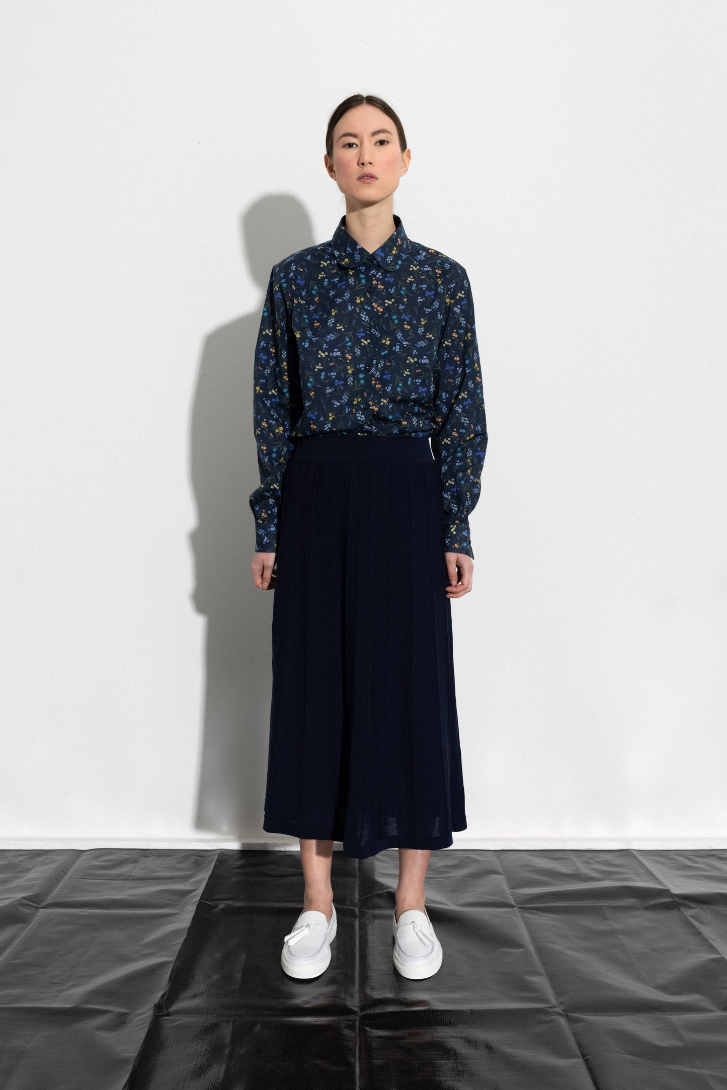 Knitted Skirt Navy