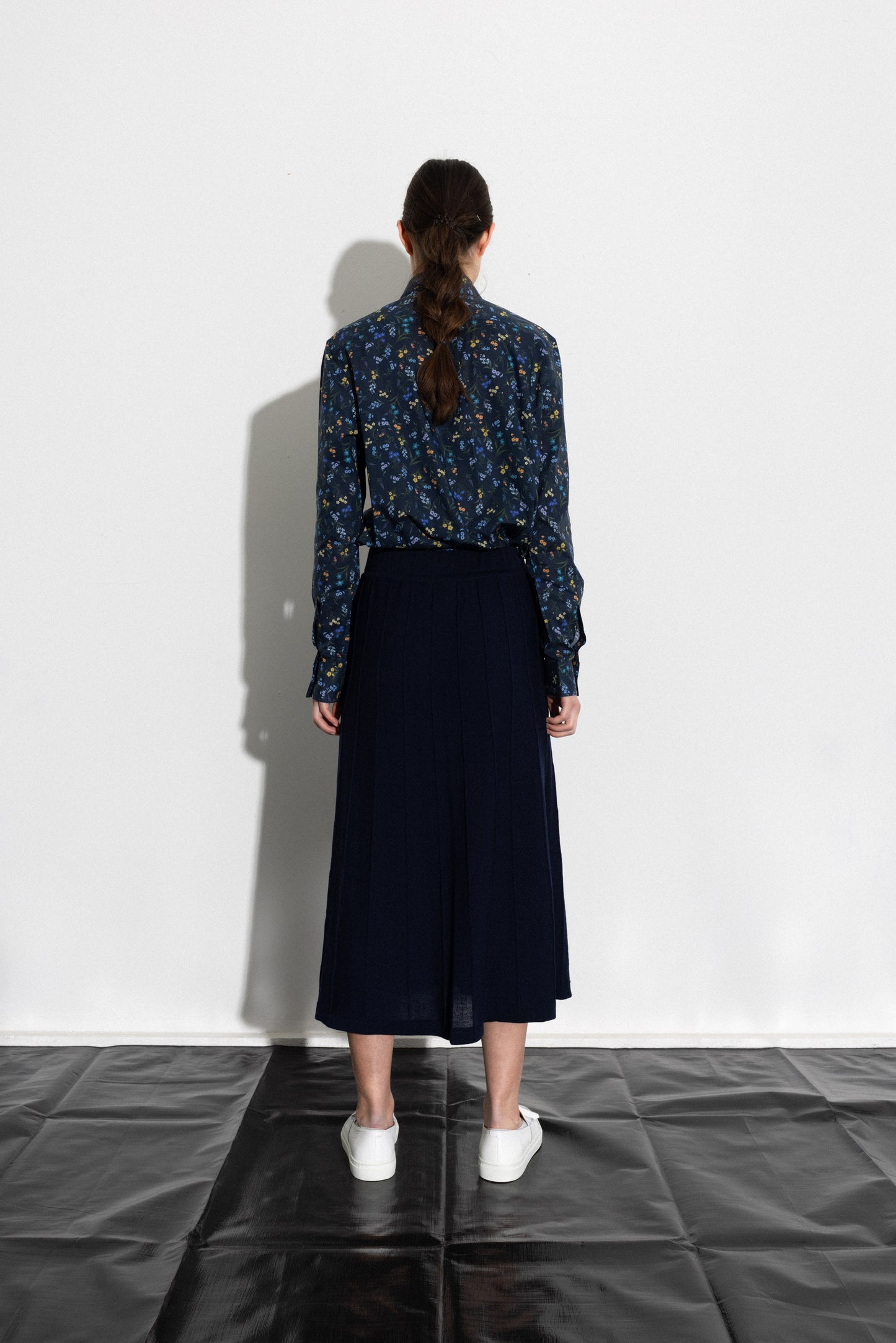 Knitted Skirt Navy